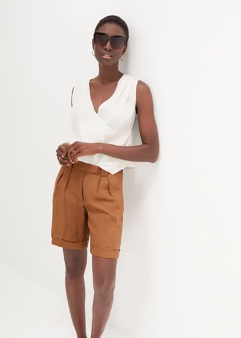 Bermudashorts i 100% lin, bonprix