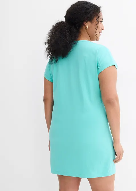 Trikotkjole i &oslash;kologisk bomull (2-pack), bonprix