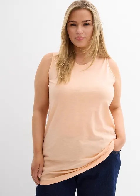 Lang topp i ren &oslash;kologisk bomull (2-pack), bonprix