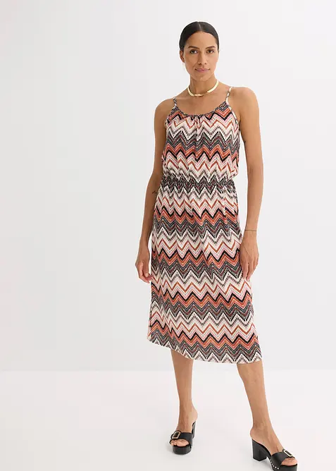 Stroppekjole med trykt m&oslash;nster, bonprix