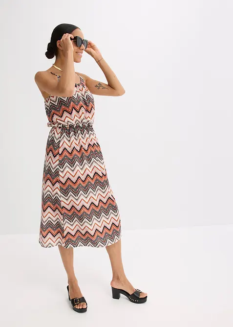 Stroppekjole med trykt m&oslash;nster, bonprix