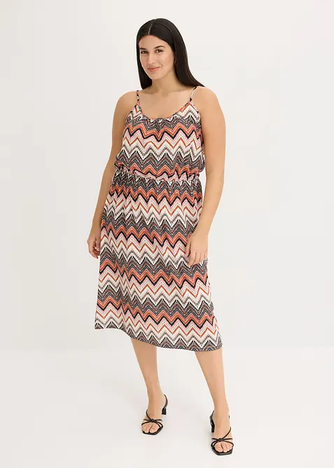 Stroppekjole med trykt m&oslash;nster, bonprix