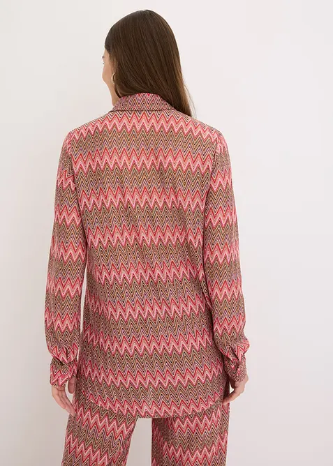 Lang bluse i hekle look, bonprix