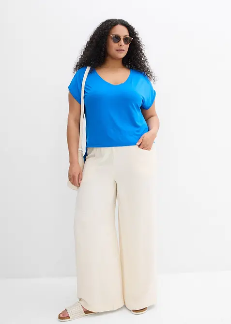 Oversized topp i lett viskosemiks, bonprix