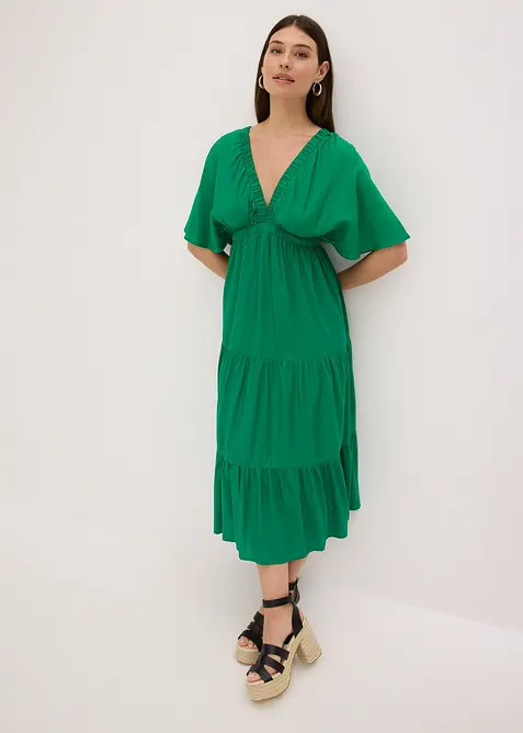 Midikjole i lett viskose, bonprix