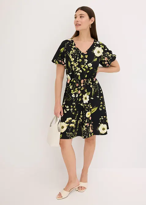 Kjole med puffermer, bonprix