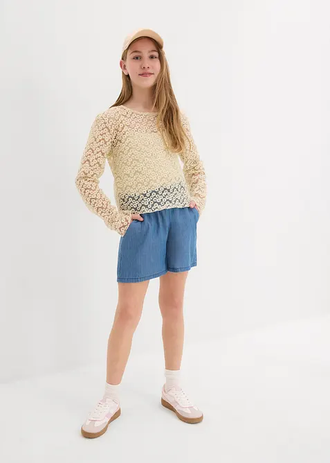 Pull on-shorts i 100% bomull, bonprix