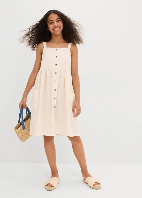 Stroppekjole av kjølende linmiks, bonprix