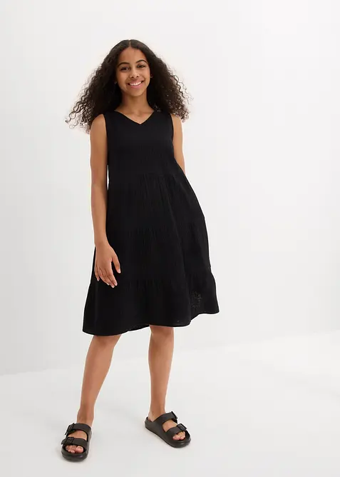 Stroppekjole av myk musselin, bonprix