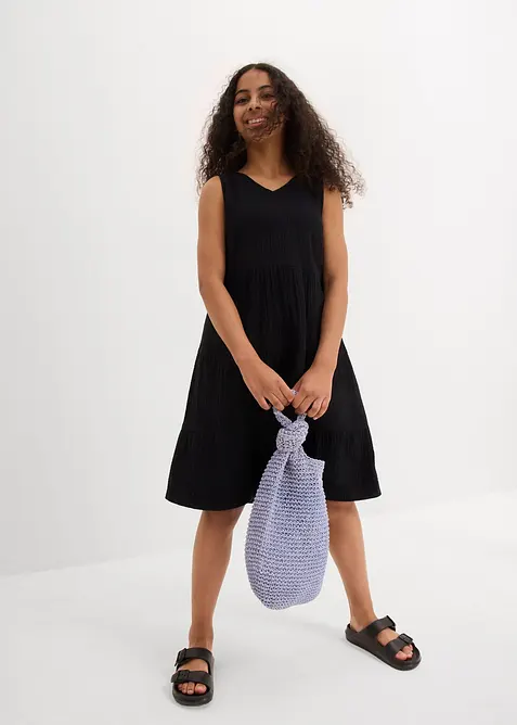 Stroppekjole av myk musselin, bonprix