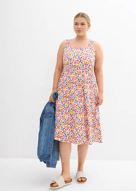 Trikotkjole i bomull med viskose, bonprix