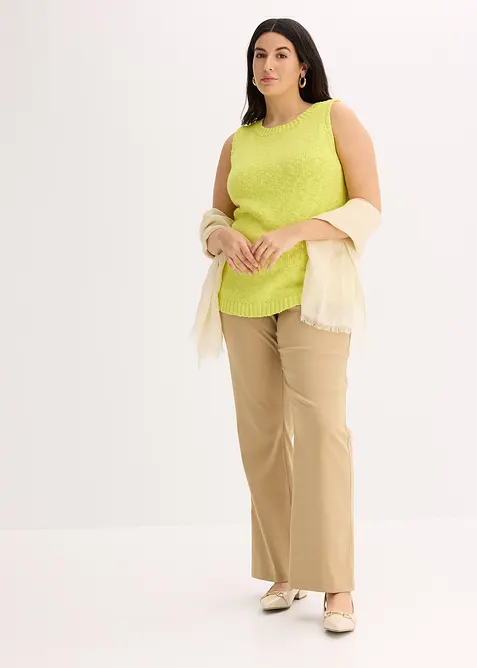 Strikket topp i bomull med nuppestruktur, bonprix