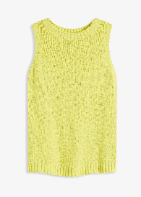 Strikket topp i bomull med nuppestruktur, bonprix