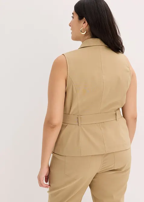 Vest med belte, bonprix