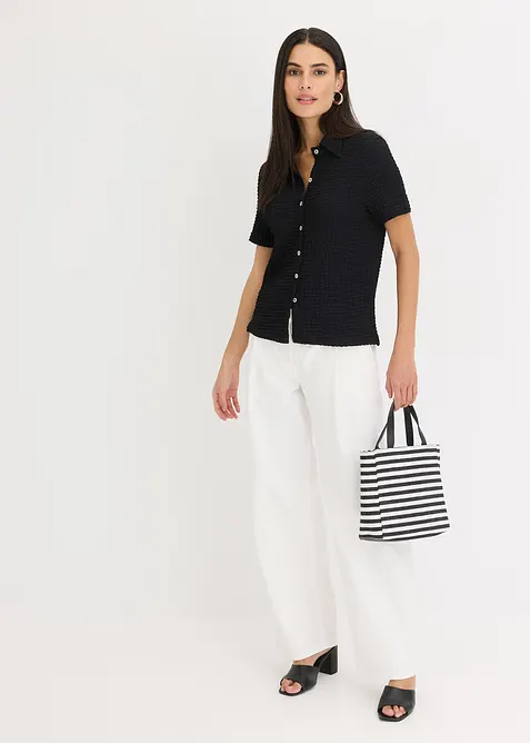 Trikotbluse med struktur, bonprix