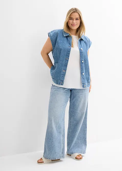 Blusetopp i resirkulert polyester, bonprix