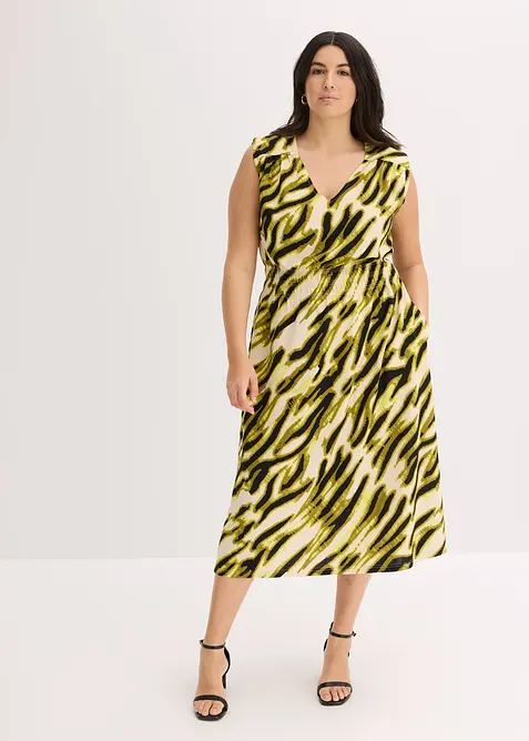 Jerseykjole med vaffels&oslash;m, bonprix