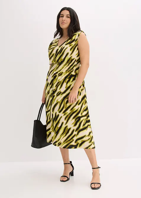 Jerseykjole med vaffels&oslash;m, bonprix