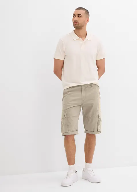 Cargo-bermuda i ren bomull, Regular Fit, bonprix
