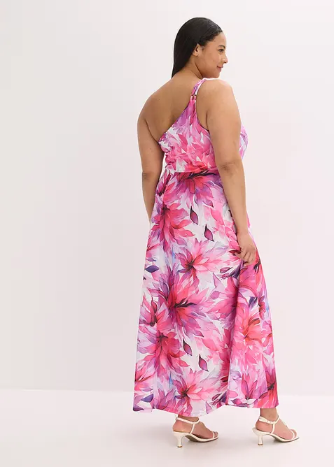 One shoulder-kjole i strukturert krepp, bonprix