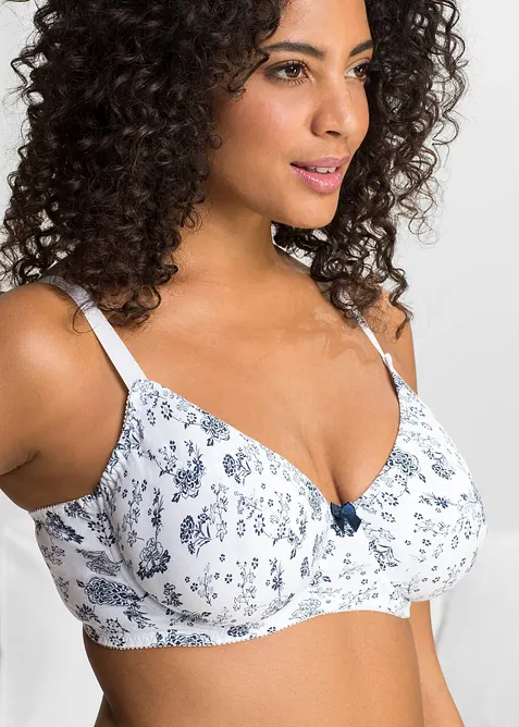 BH med bomull, med b&oslash;yle (3-pack), bonprix