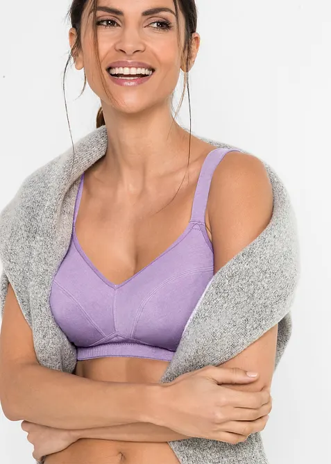 BH uten b&oslash;yle med &oslash;kologisk bomull (2-pack), bonprix
