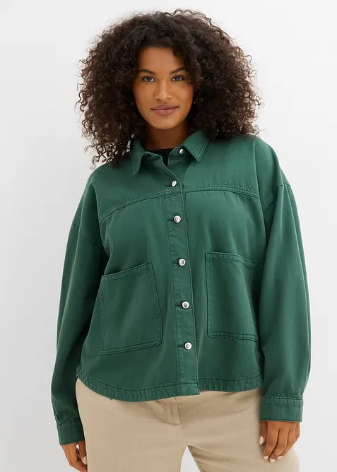 Skjortejakke i ren bomull, bonprix