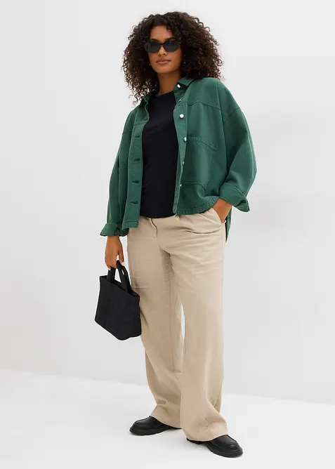 Skjortejakke i ren bomull, bonprix