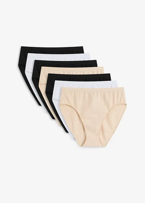 Truse med høy midje og økologisk bomull (7-pack), bonprix