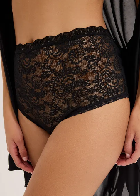 Maxitruse i blondemateriale (3-pack), bonprix