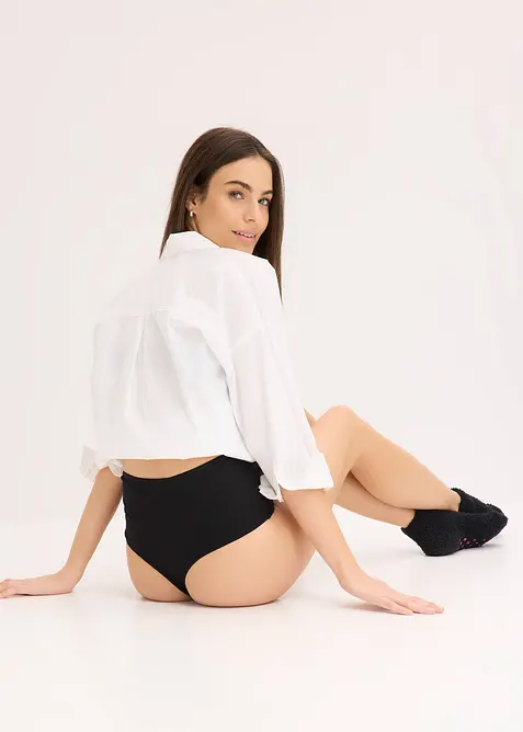 High Waist stringtruse med myk bomull(4-pack), bonprix