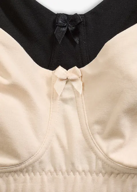 T-skjorte-BH med økologisk bomull (2-pack), bonprix