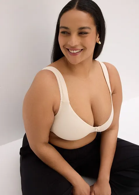 T-skjorte-BH med økologisk bomull (2-pack), bonprix