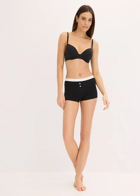 Padded-BH med b&oslash;yle og &oslash;kologisk bomull (2-pack), bonprix