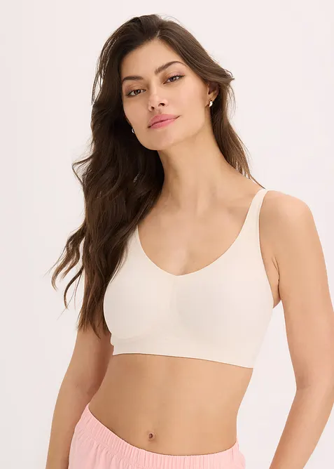 Vattert Feel Comfort Lasercut-T-skjorte-BH uten b&oslash;yle, bonprix