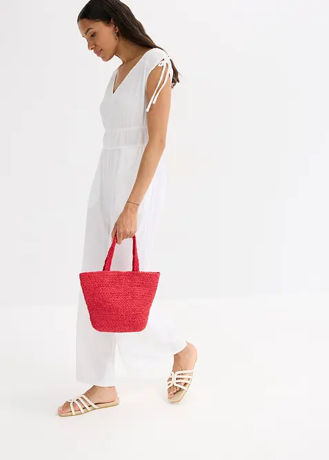 Jumpsuit i strukturert krepp, bonprix