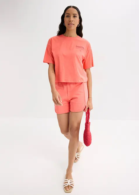 Oversized topp i 100% økologisk bomull, bonprix