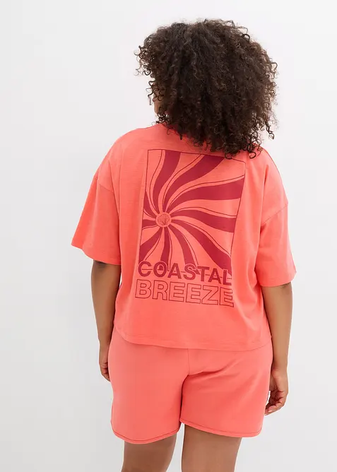 Oversized topp i 100% økologisk bomull, bonprix