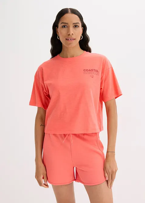 Oversized topp i 100% økologisk bomull, bonprix