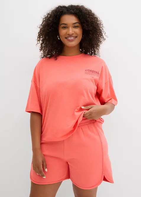 Oversized topp i 100% økologisk bomull, bonprix