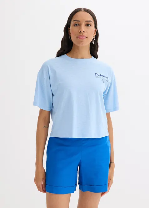 Oversized topp i 100% &oslash;kologisk bomull, bonprix