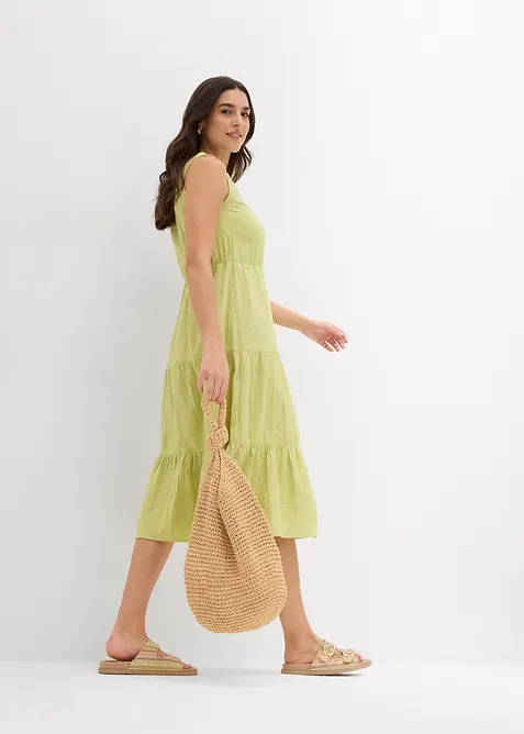 Kjole i myk musselin, bonprix