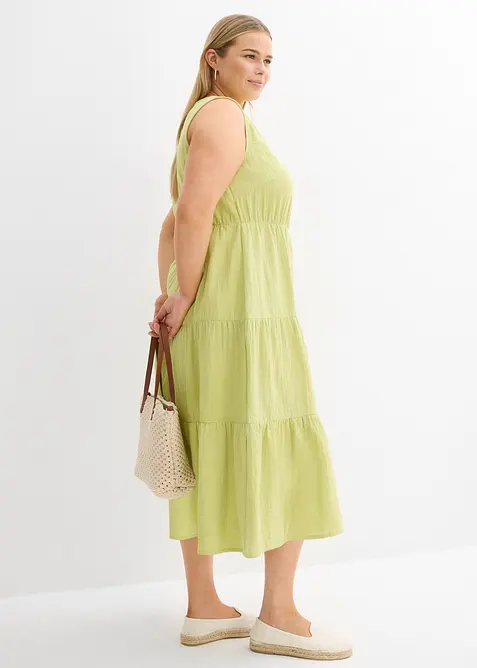 Kjole i myk musselin, bonprix