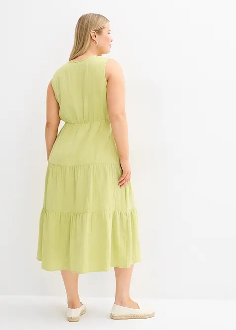 Kjole i myk musselin, bonprix