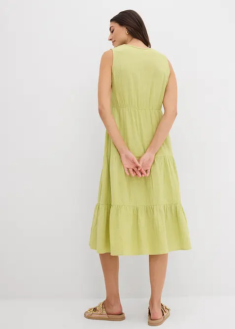 Kjole i myk musselin, bonprix