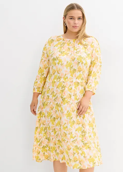 Crinkle kjole, bonprix