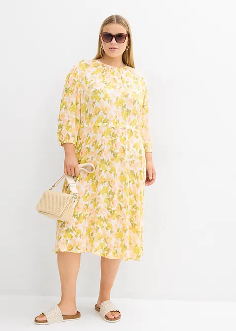 Crinkle kjole, bonprix