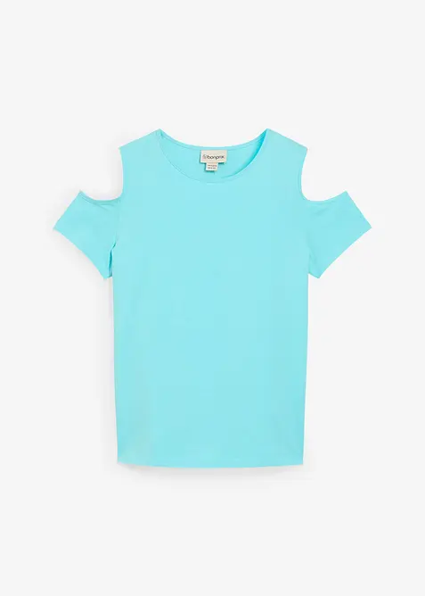Cold shoulder-topp i 100% økologisk bomull, bonprix