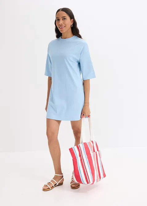 Oversized trikotkjole i formstabil &oslash;kologisk bomull, bonprix