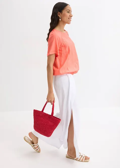 Kortermet bluse i myk viskosemiks, bonprix